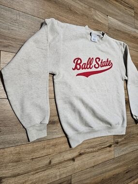 Ball State University Champion Cream Crewneck Sweatshirt